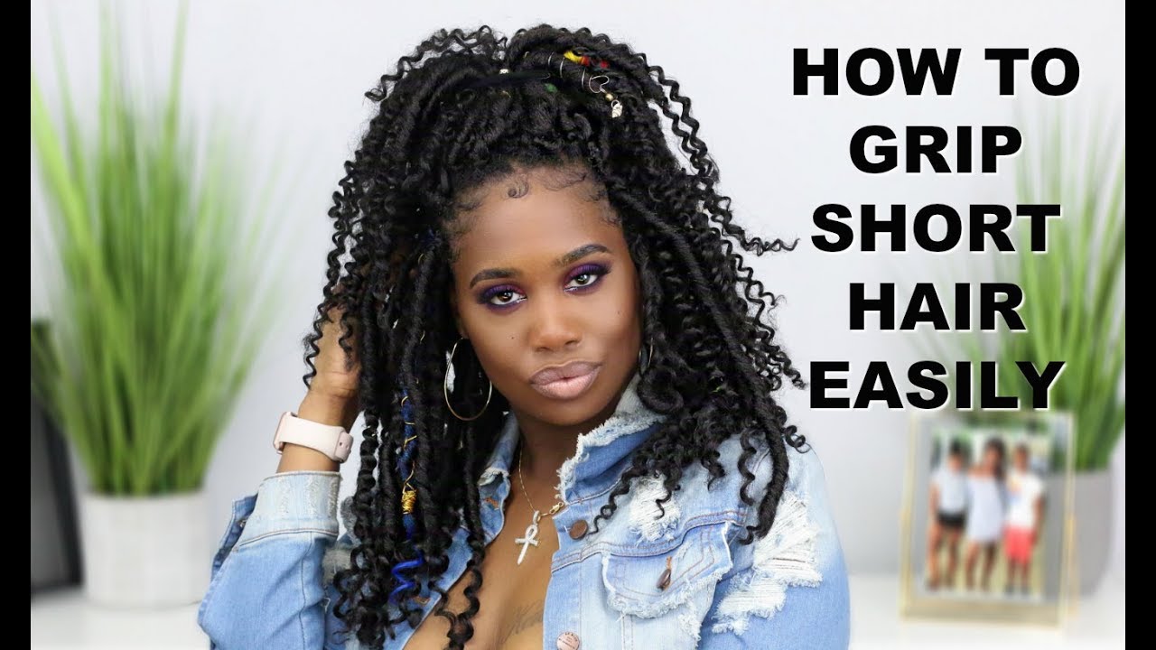 Crochet Bohemian Locs RUBBER-BAND METHOD on Short Hair | Kendra Kenshay