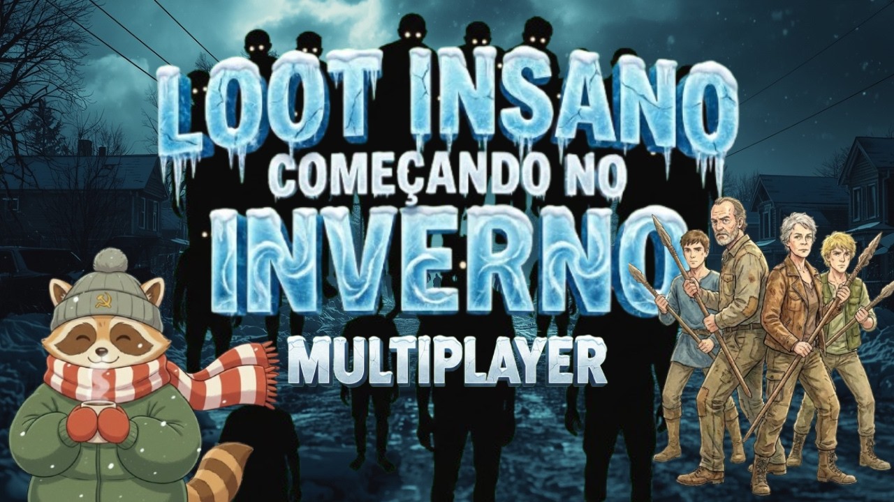 RESGATE DE SOBREVIVENTES! LOOT INSANAMENTE RARO NO INVERNO! - Multiplayer (Project Zomboid) EP 02