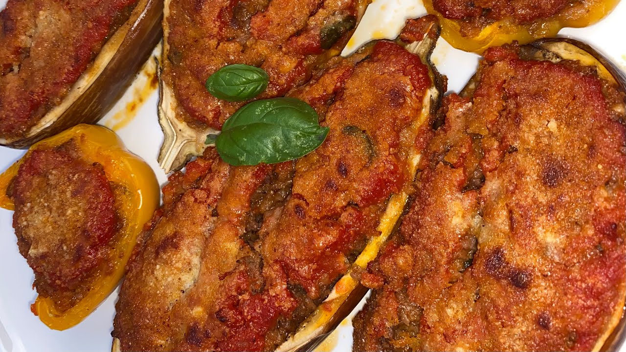 Melanzane ripiene con carne (al forno)
