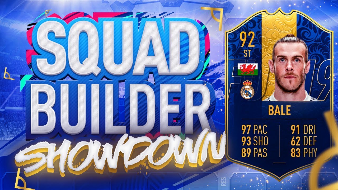 FIFA 19 SQUAD BUILDER SHOWDOWN!!! TEAM OF THE YEAR STRIKER BALE!!! TOTY Gareth Bale At Striker