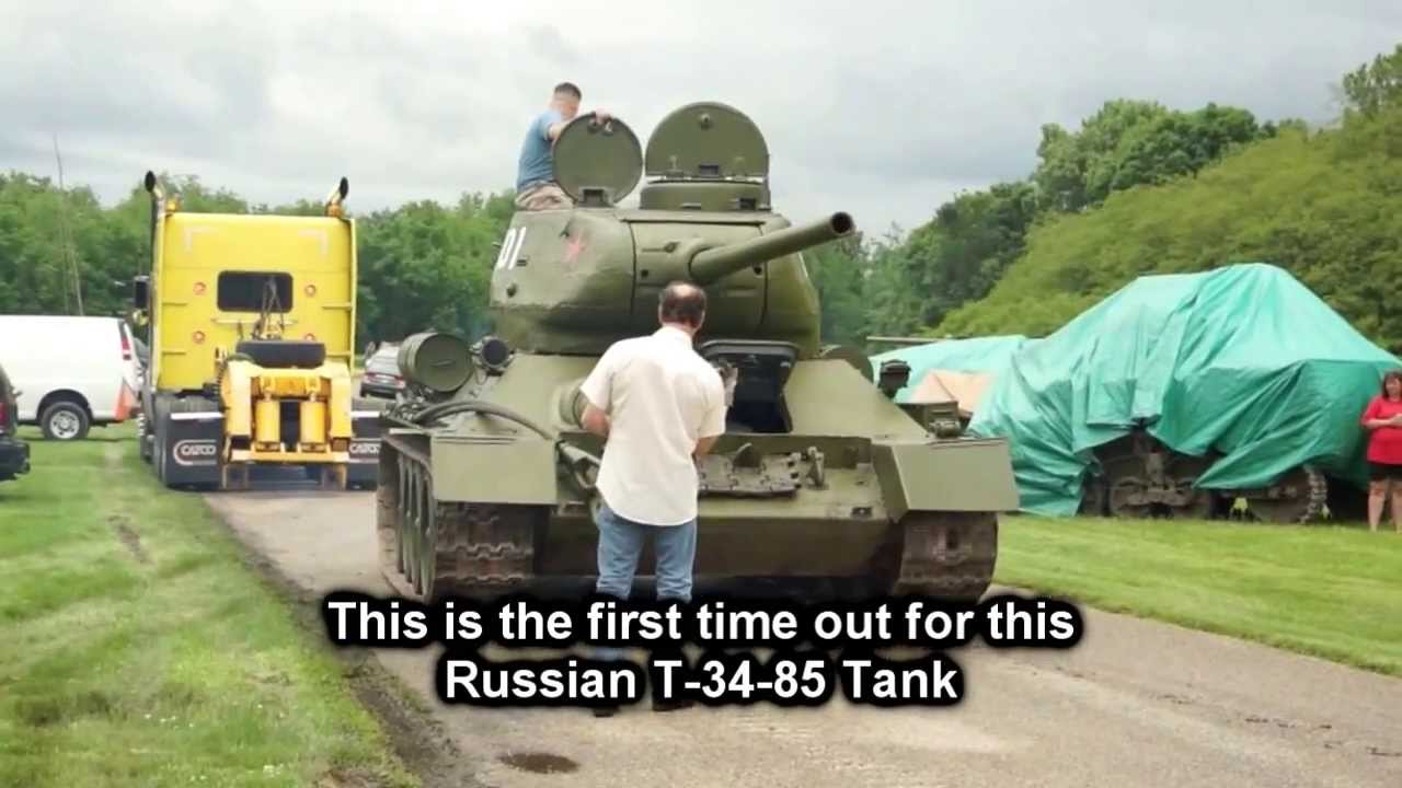 WW2 Russian T-34-85 Tank Battle 1 June 2013
