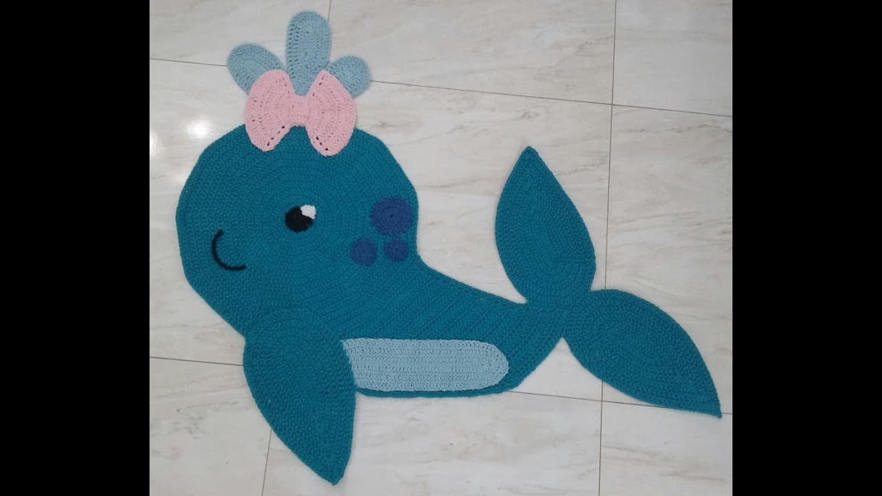 ArtêDaLê Crochê Vídeo Aula Passo a passo Tapete da Baleia Azul