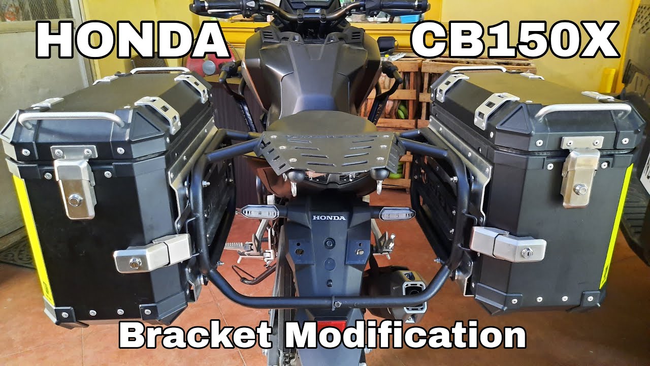 Bracket Modification for Honda CB150X Alloy Side Panniers.