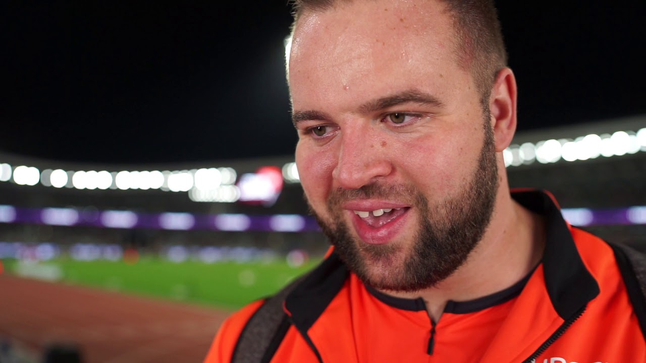 Lukas Wei&szlig;haidinger (AUT) after 1st place in the Discus Throw