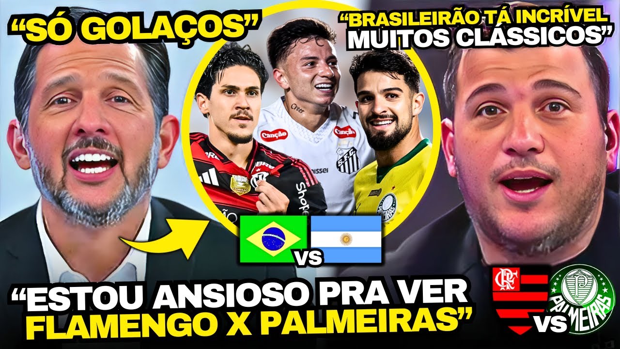 TV ARGENTINA FOI A LOUCURA COM PALMEIRAS E FLAMENGO E GOLAÇOS DO BRASILEIRÃO