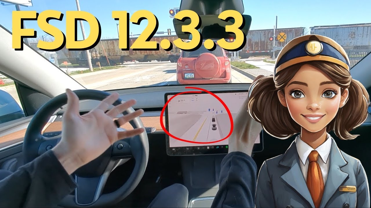 Testing The Train Intersection - Tesla FSD 12.3.3 Supervised