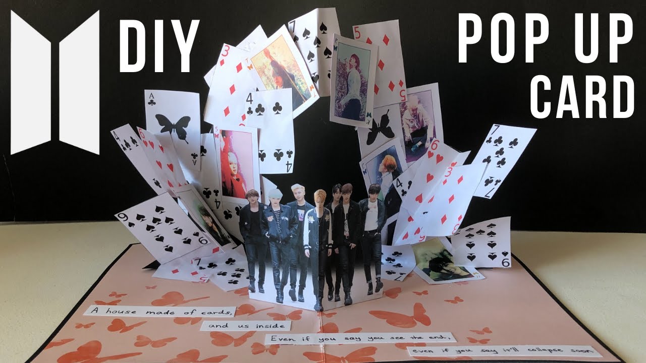 DIY BTS House of Cards Inspired Pop Up Card