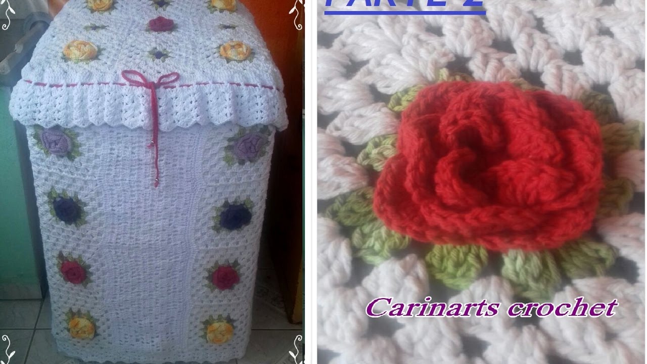 Capa para a Maquina de lavar em crochê (2°parte) por Carina Dias
