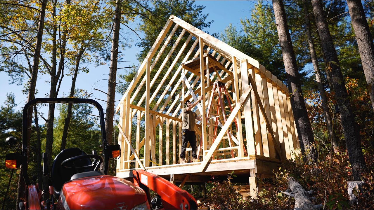 Building the Cabin Window Wall - Offgrid Mountain Cabin Build Ep.23