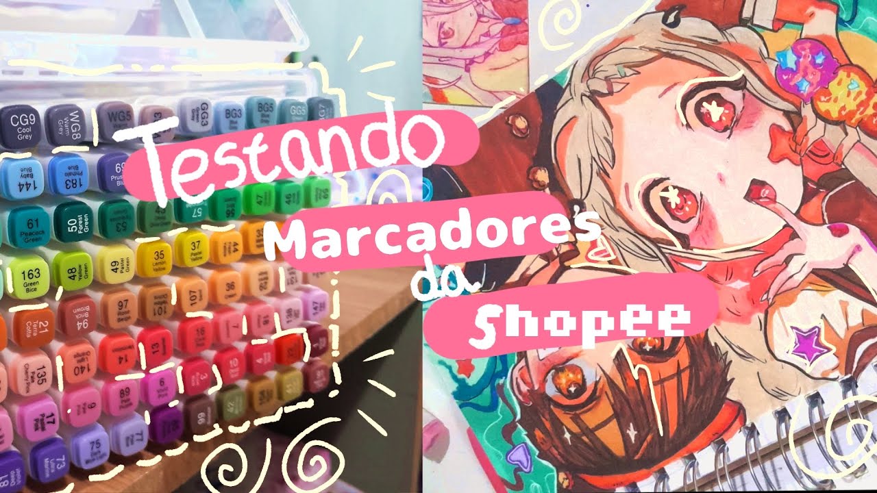 ♡ testando marcadores da shopee!| touch sweet, sera que é bom? | @sayolu_ ♡