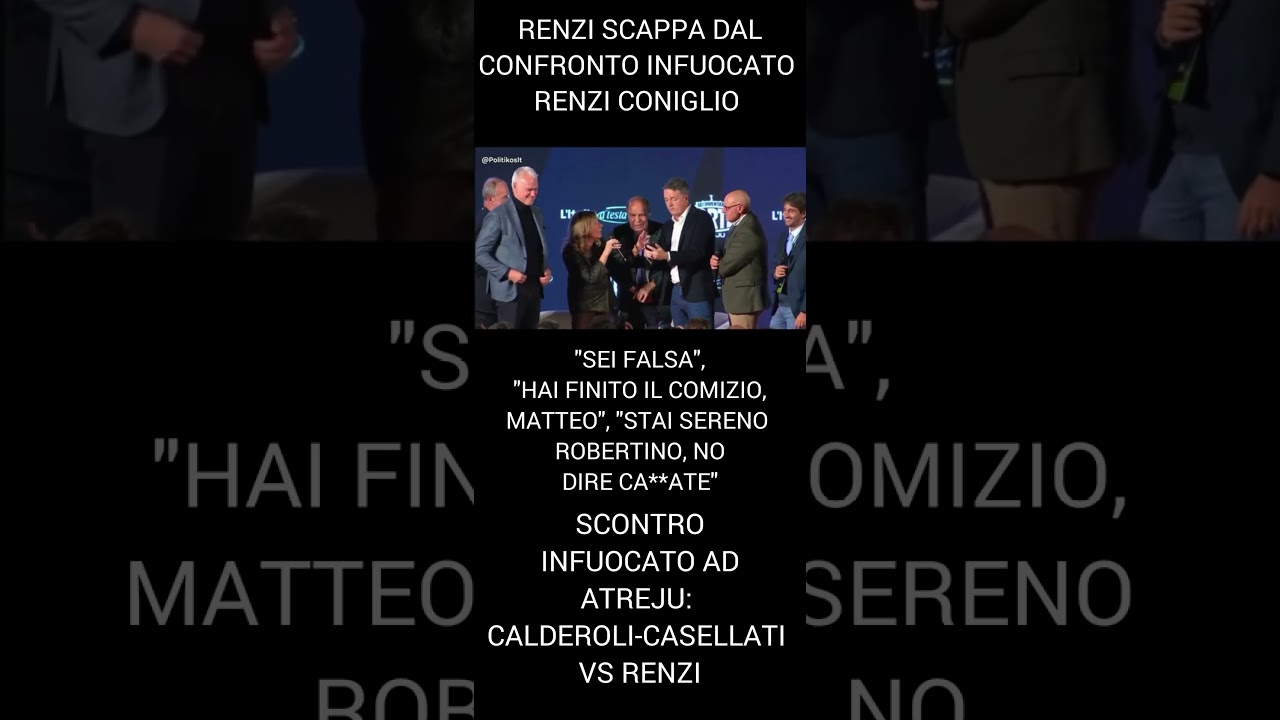SCONTRO INFUOCATO ADATREJU: CALDEROLI-CASELLATI VS RENZI