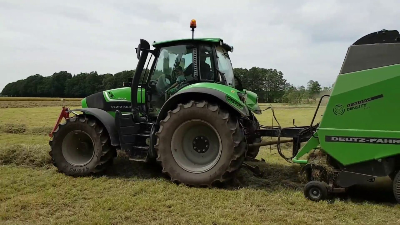 Heupressen 2016 mit Agrotron 6160 + Deutz Fahr MasterPress 4.90