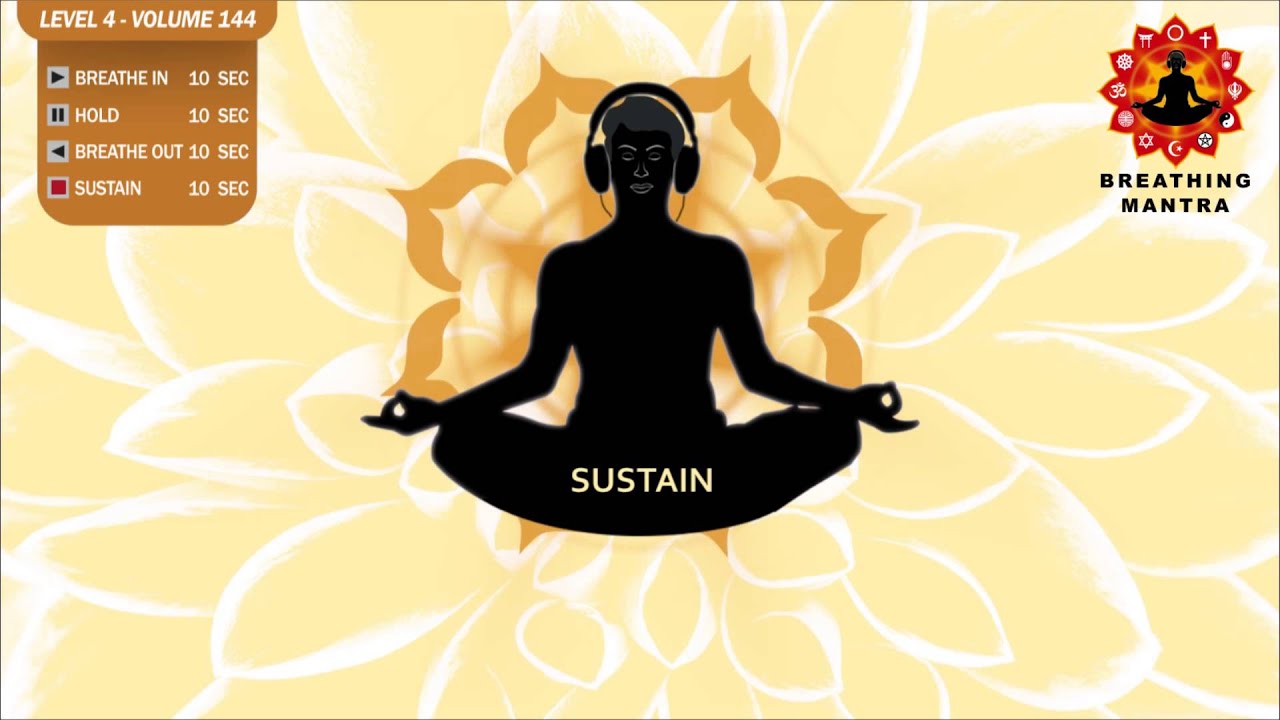 Guided Breathing Mantra (10-10-10-10)  Pranayama Yoga Breathing Exercise Level 4 Vol 144