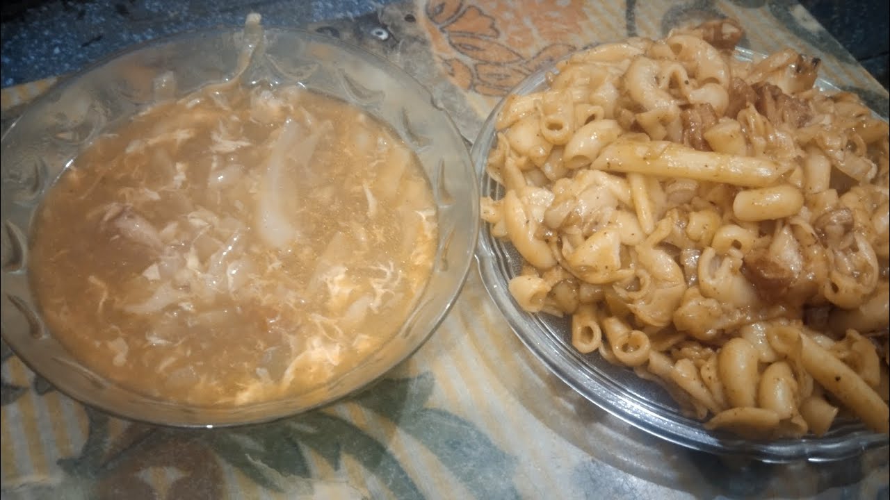 دیسی طریقہ سے اج بنایا گرماگرم سوپ اور مکرونی سردیوں کی سوغات✅❤ 🤗
