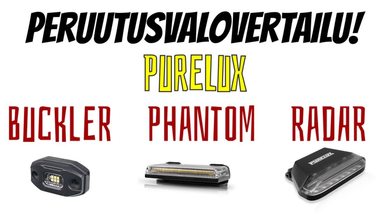 Pienten työ-/peruutusvalojen vertailu! Purelux Buckler vs Phantom vs Radar @JupenJorinat