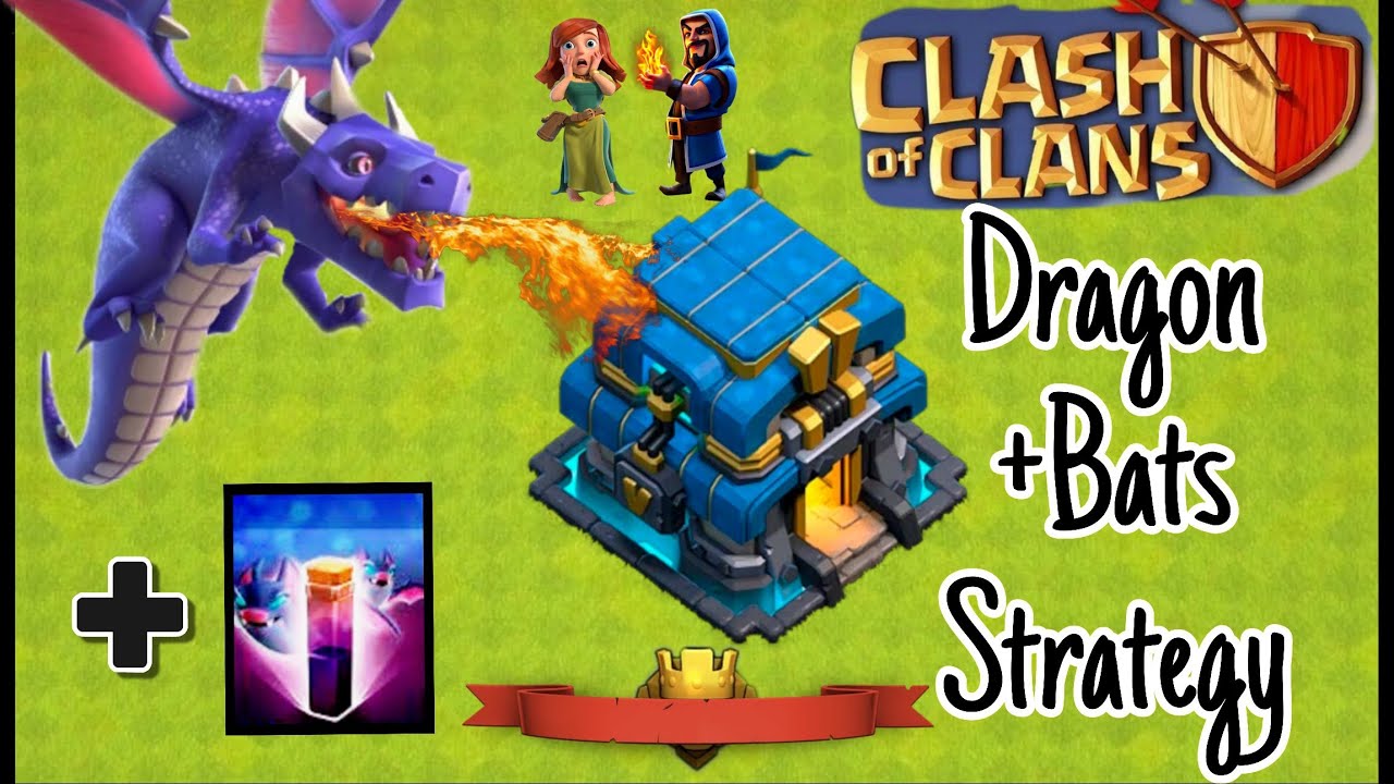 Now Th12 Is A Joke After This Strategy | No Brainer Attack Strategy | Dragon+Bats Attack.