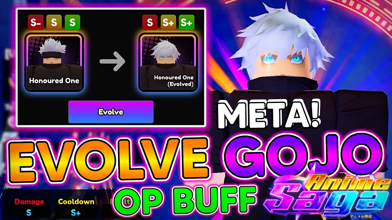 Full Showcase! New BUFF Evolve GOJO is Insanely Strong! All New Updates In Anime Saga