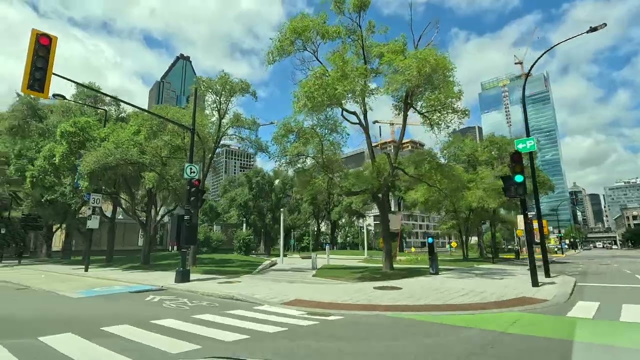 Montreal Driving Tour in 4K - Downtown Montreal - Canada