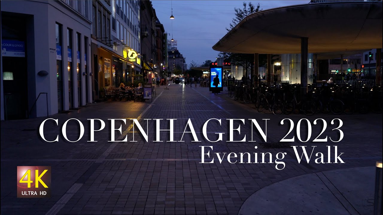 Copenhagen Night Walk [4K]