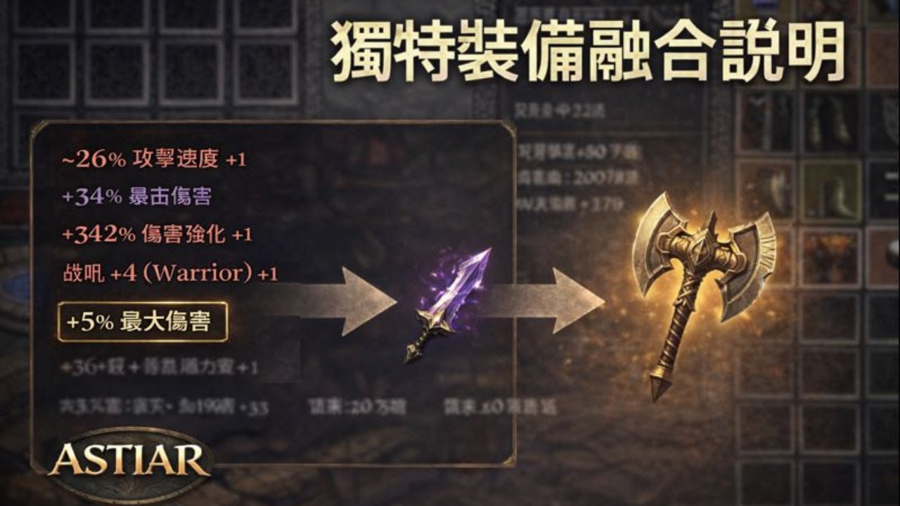 Astiar RPG - 裝備融合系統詳細說明 #astiar