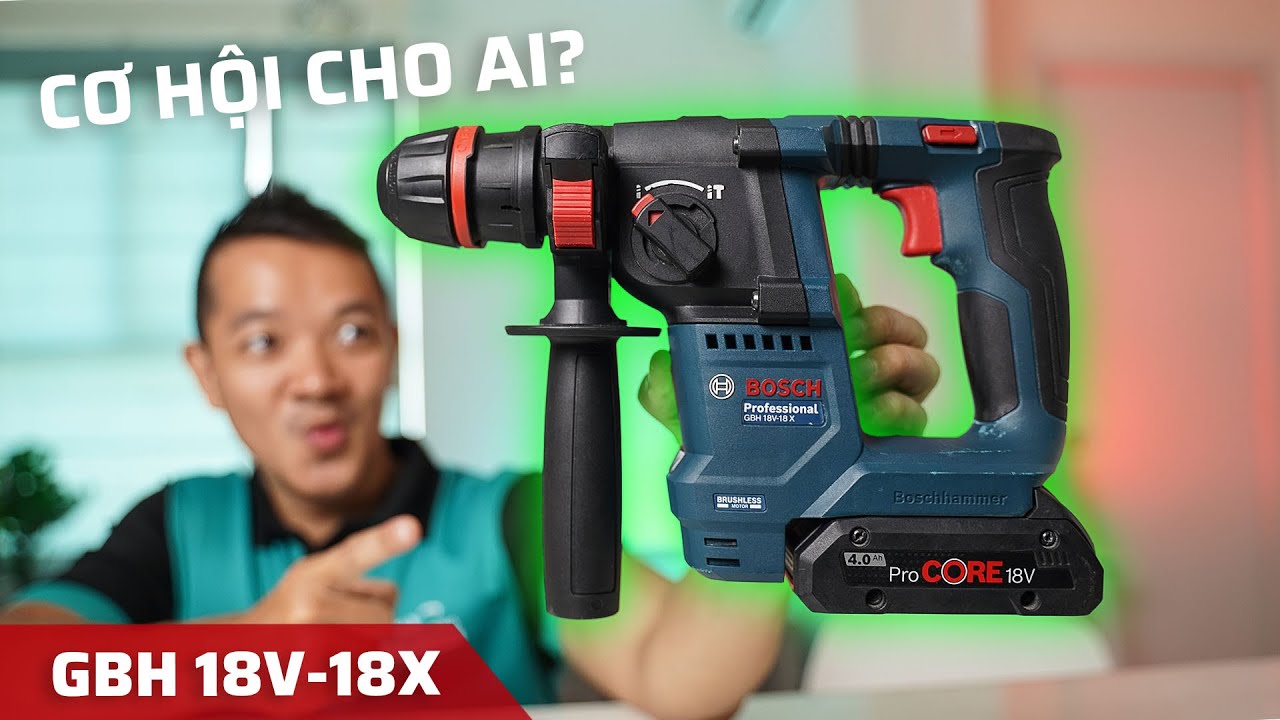 Không Ngờ Bosch Đưa Công Nghệ Này Vào Cây Khoan Búa | GBH 18V-18X, Rất Nhiều Công Nghệ Xịn Xò