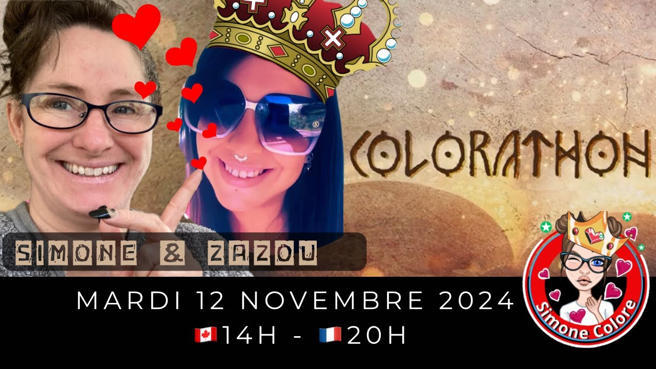 [ COLORATHON ] SIMONE - ZAZOU & VOUS ❣️ Coloriage pour adultes ❣️