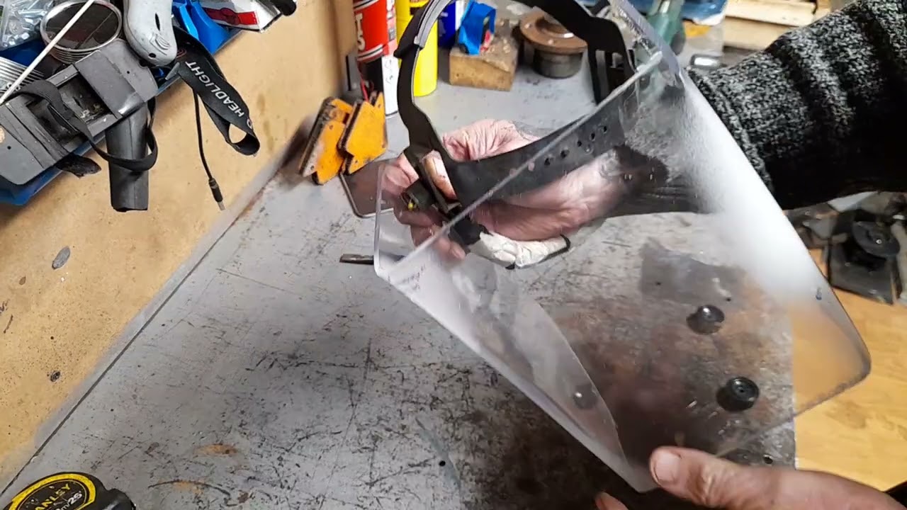 diy protective face shield for grinding