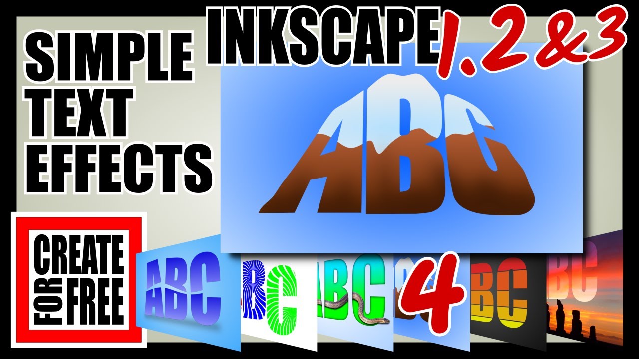 Inkscape Mountain Text Effect
