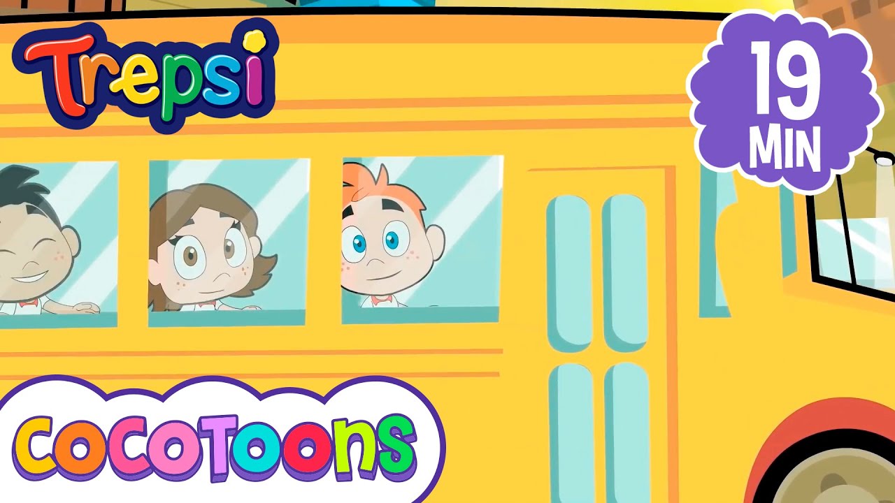 Las ruedas del bus y m&aacute;s canciones - Canta con Trepsi el Payaso | Cocotoons