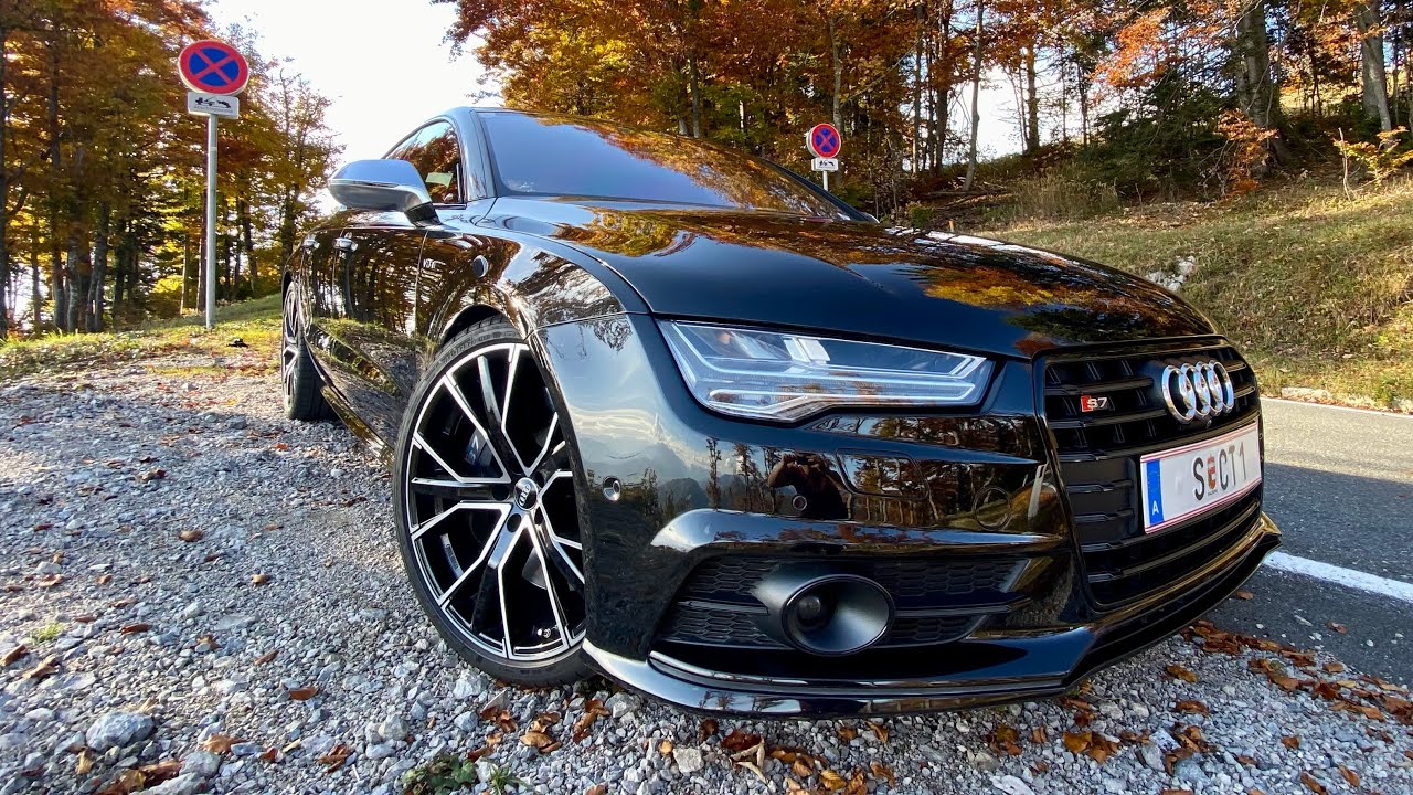 Audi S7 450hp 2015 POV test drive by seen through cars