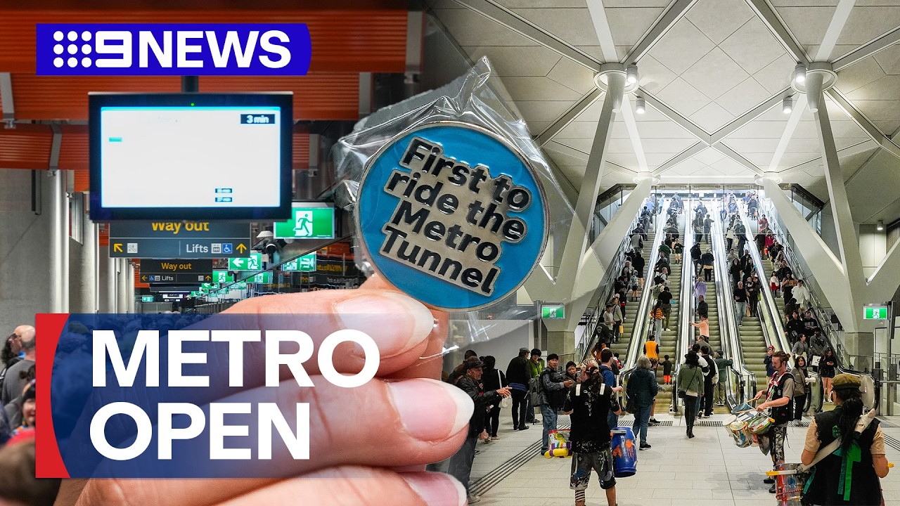Melbourne Metro Tunnel finally opens | 9 News Australia