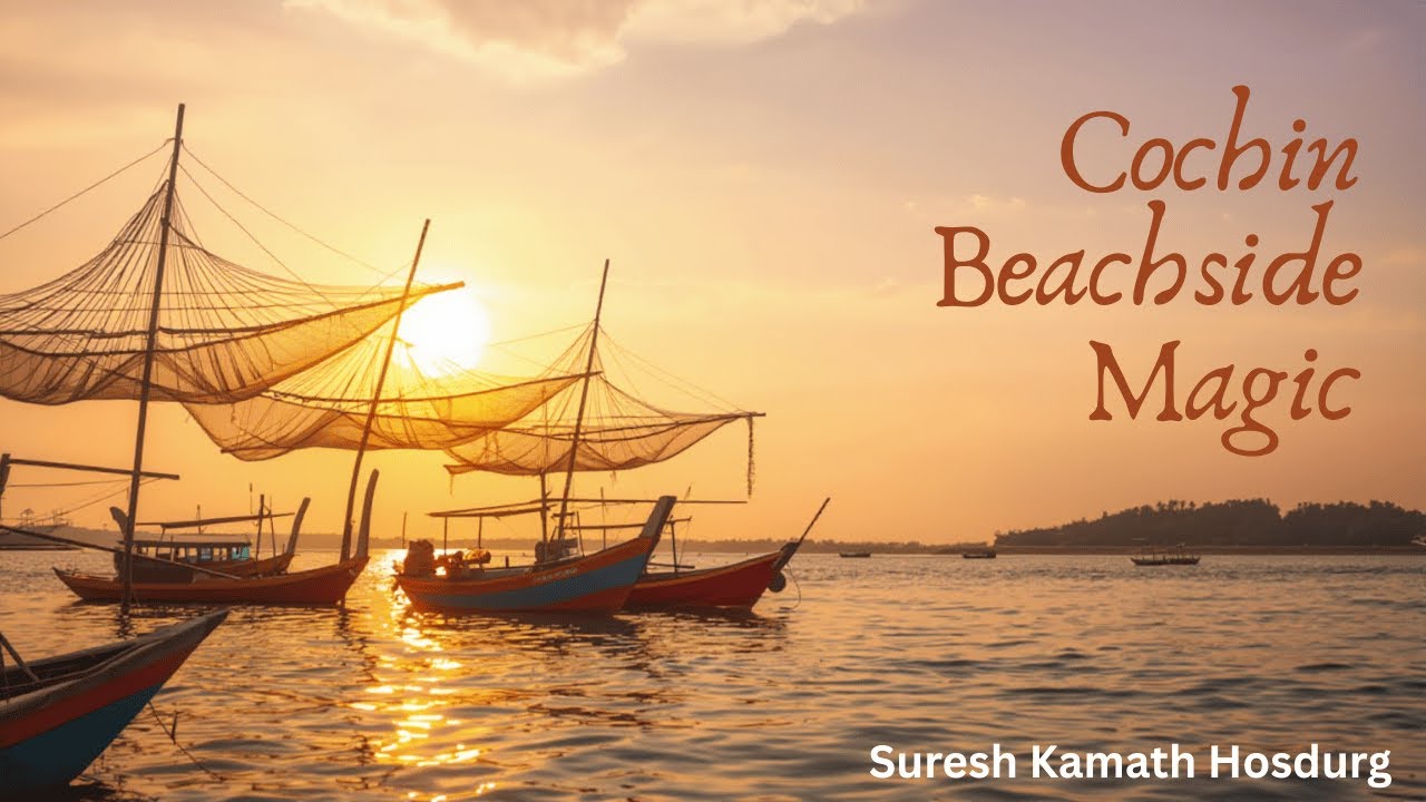 Cochin boasts beautiful beach views with boats, Chinese fishing nets, and colorful ships.