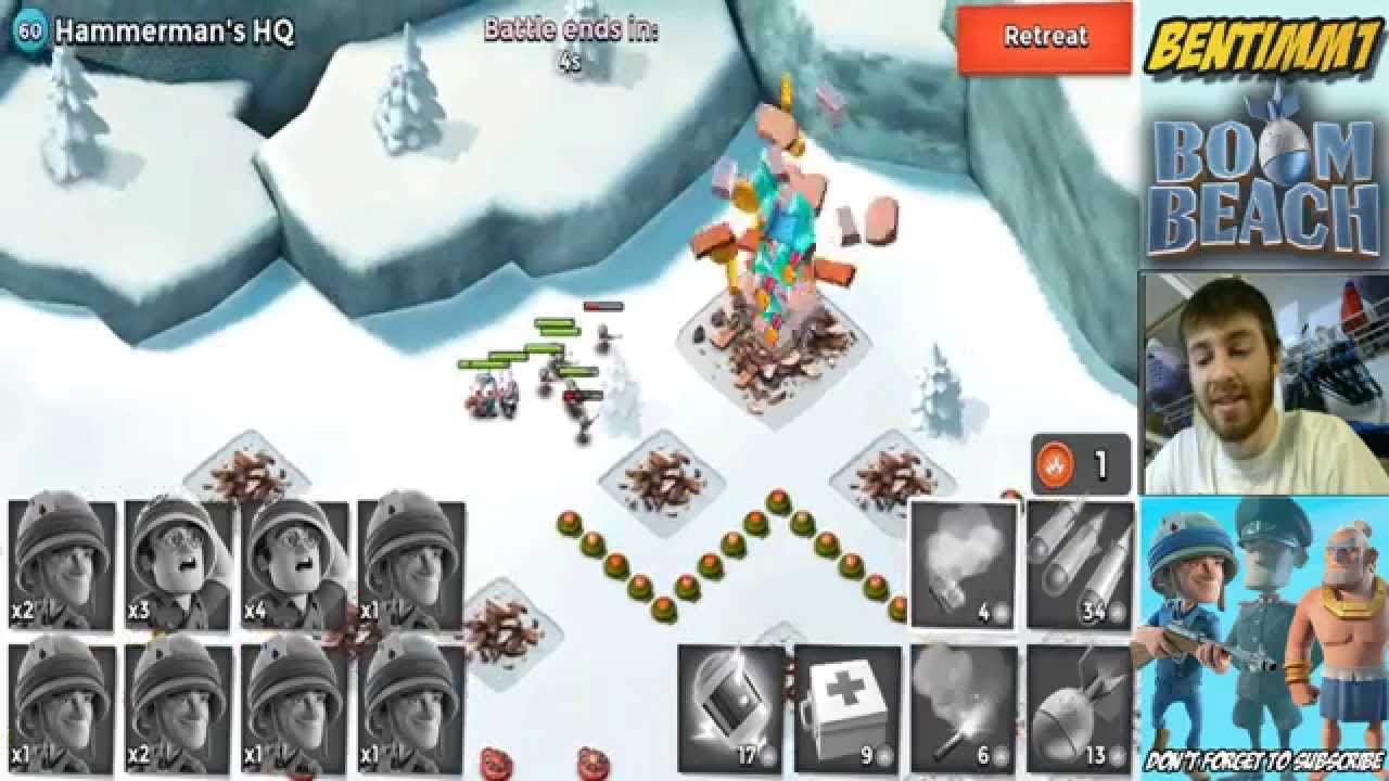 Hammerman HQ Level 60 Destroyed! | Clutch Boss Attack! | Boom Beach
