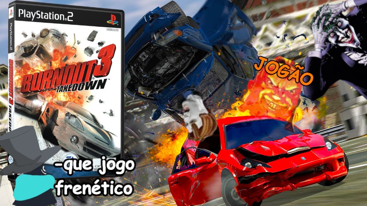 BURNOUT 3: RACHA EXPLOSIVO E LOUCO 🚗💥 PISCOU? CAPOTOU! 🤣🔥