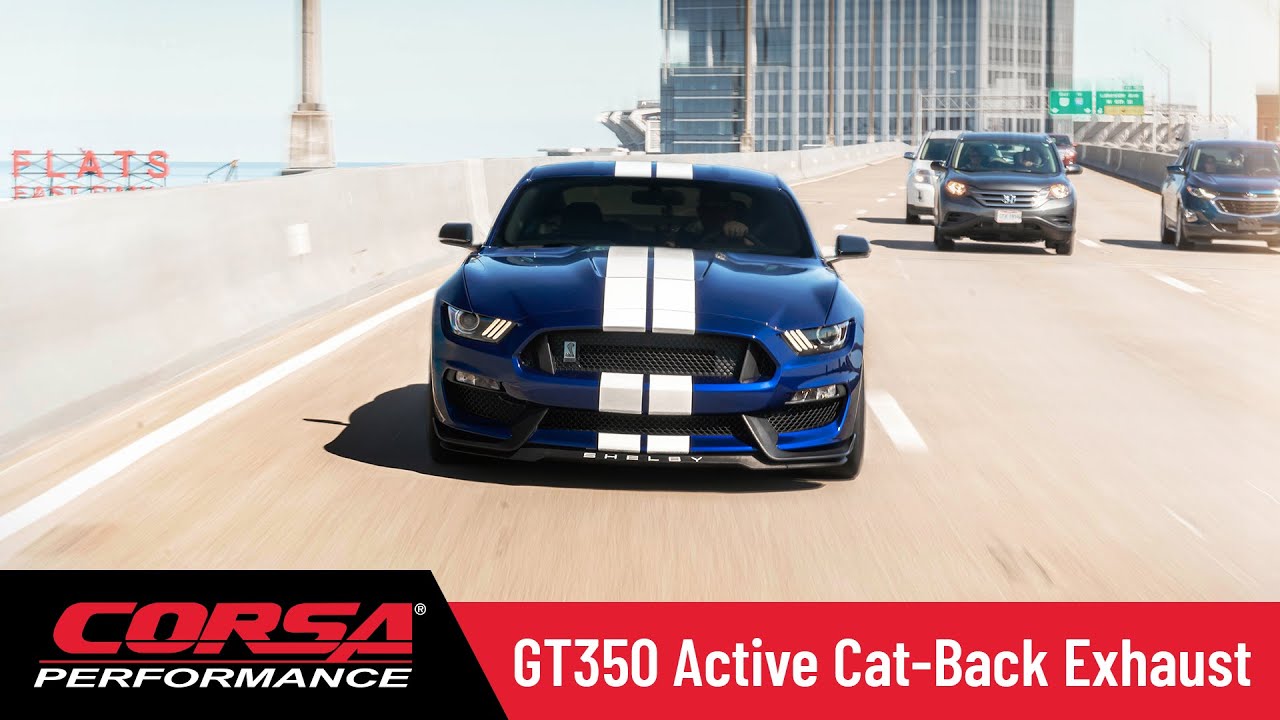 CORSA&reg; Performance 2015-2020 Ford Mustang Shelby GT350 & GT350R Active Valve Catback Exhaust System.