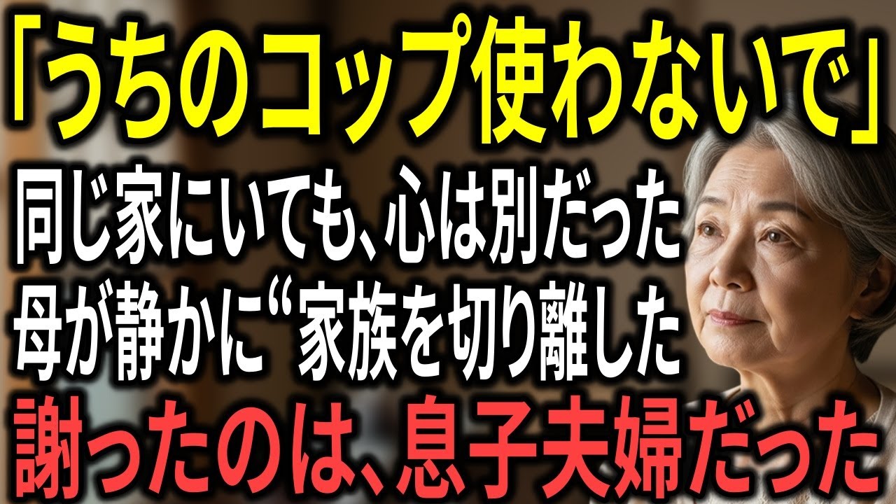 「うちのコップ使わないで」バイ菌扱いする嫁、母は静かに“家族を切り離した