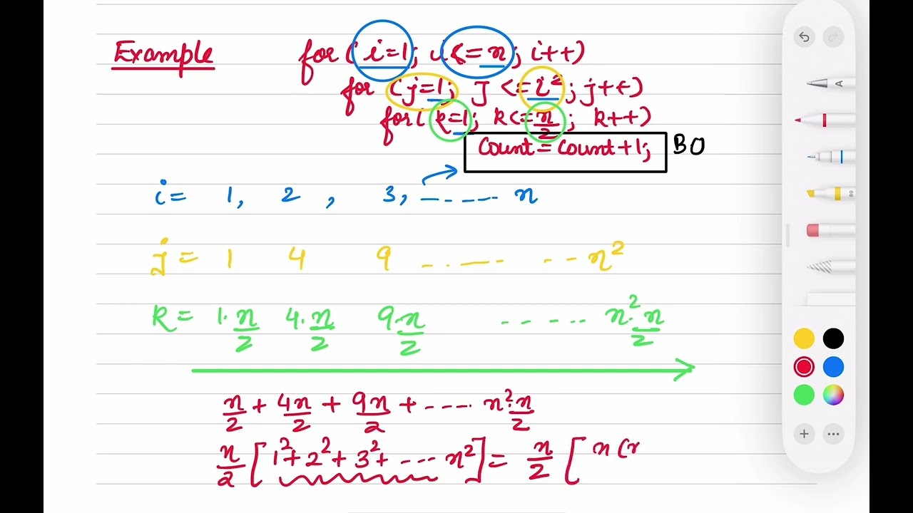 How to calculate Time Complexity || Example-5 || Time Complexity of an Algorithm