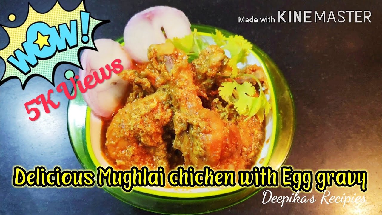 Real Mughlai Chicken recipe with Egg gravy