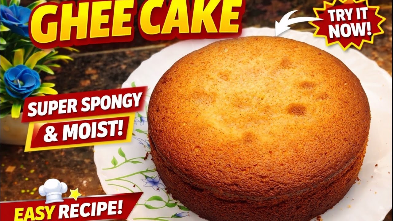 Bakery Style Ghee Cake With Egg |  Soft & Fluffy Tea Time Cake😱😋