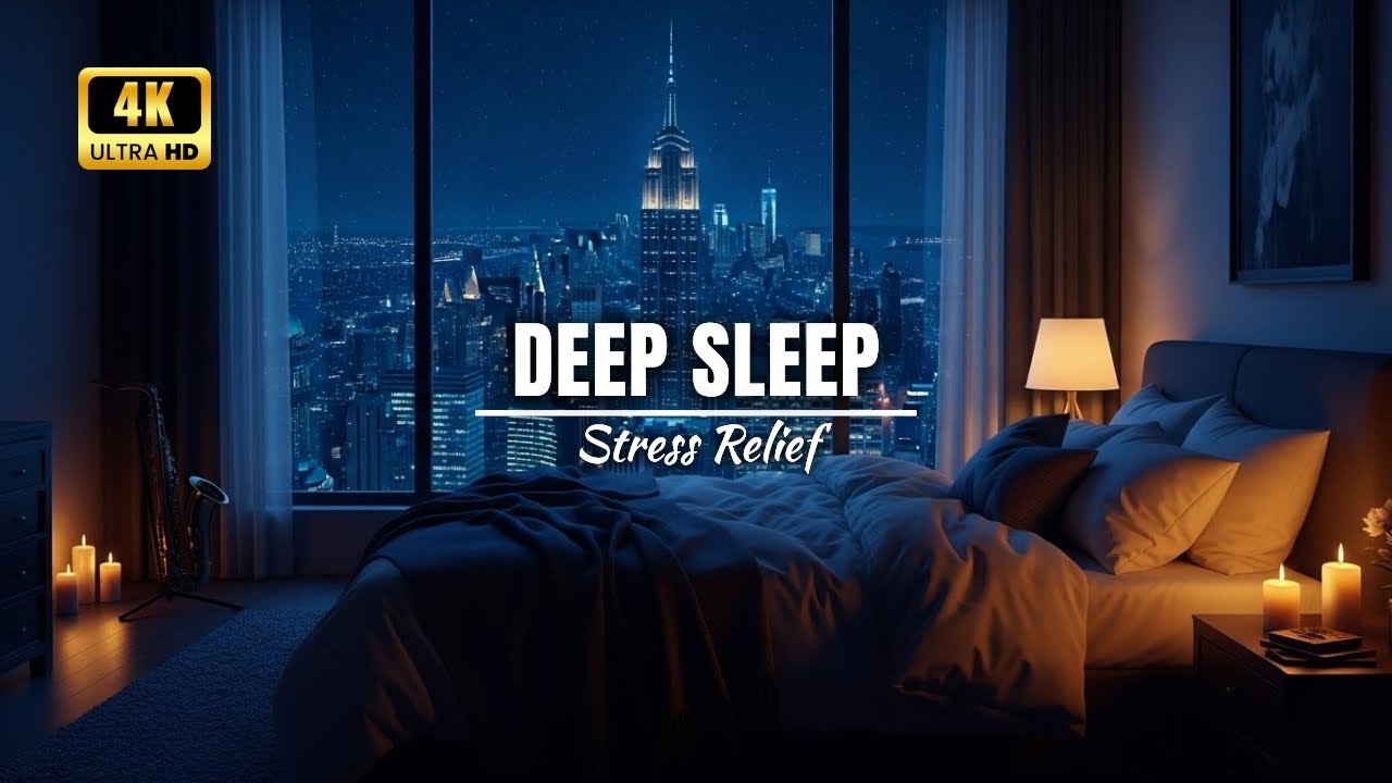 Deep Sleep Winter Jazz 🌙 Soft Saxophone Music to Relieve Stress & Anxiety