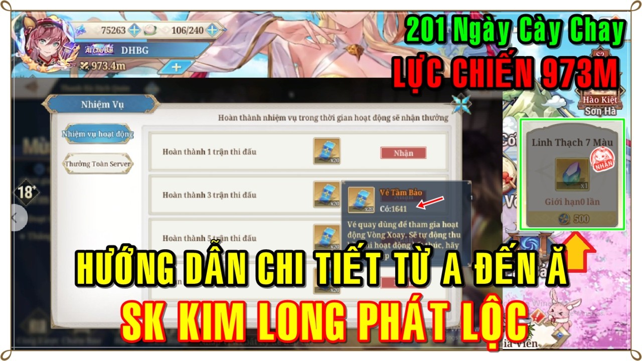 Tam Quốc Huyễn Tướng VNG | CÀY CHAY NGÀY 201 HƯỚNG DẪN CHI TIẾT TỪ A ĐẾN Ă SỰ KIỆN KIM LONG PHÁT LỘC