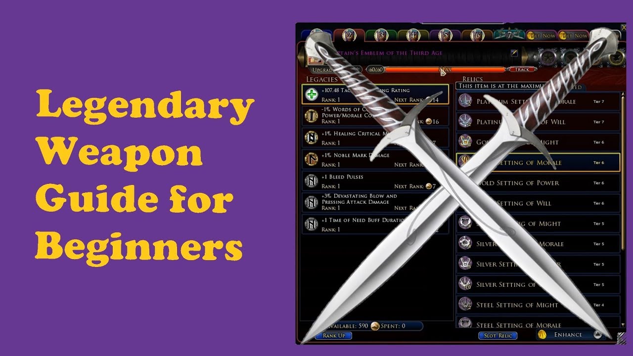 [LotRO] Guide To Legendary Weapons for Beginners - Getting Started