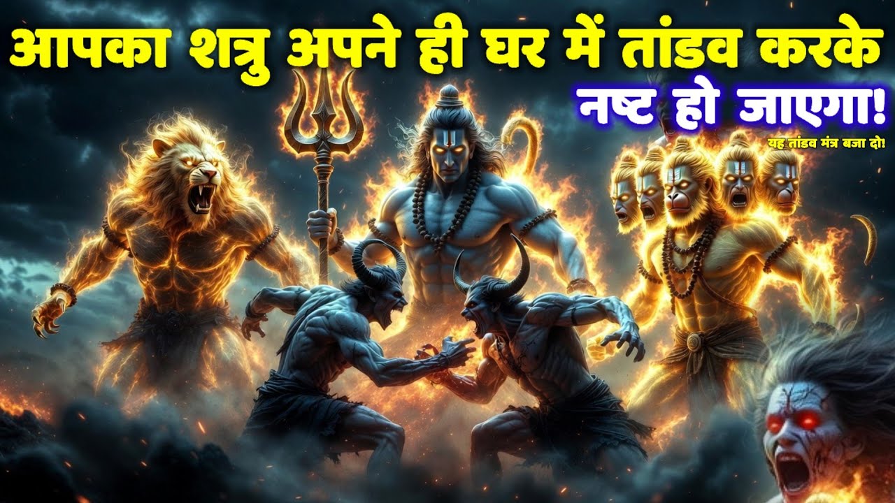 शत्रु मारण 3 देव का तांडव || नरसिंह, भैरव, 11 मुखी हनुमान मंत्र: Shatru Nashak Mantra