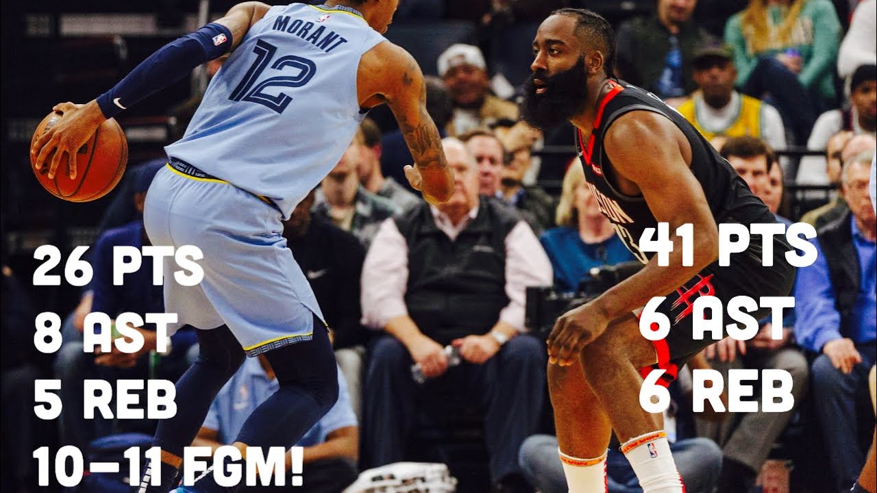 Ja Morant vs James Harden Duels it out in Memphis! 1.14.2020