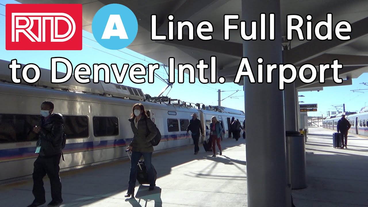 Denver RTD A Line Full Ride from Union Station to Denver Intl. Airport - Side Window View