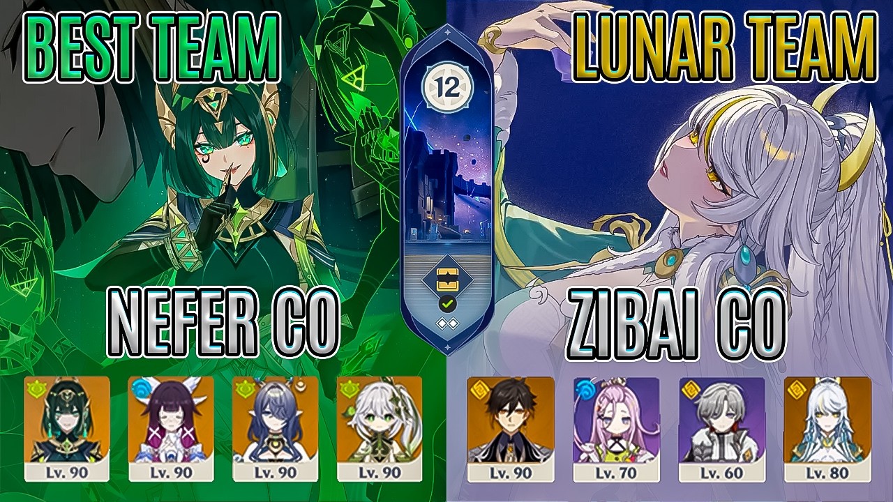 [Spiral Abyss 6.4] NEW Nefer Hypercarry & Zibai Hypercarry |Luna V| Genshin Impact