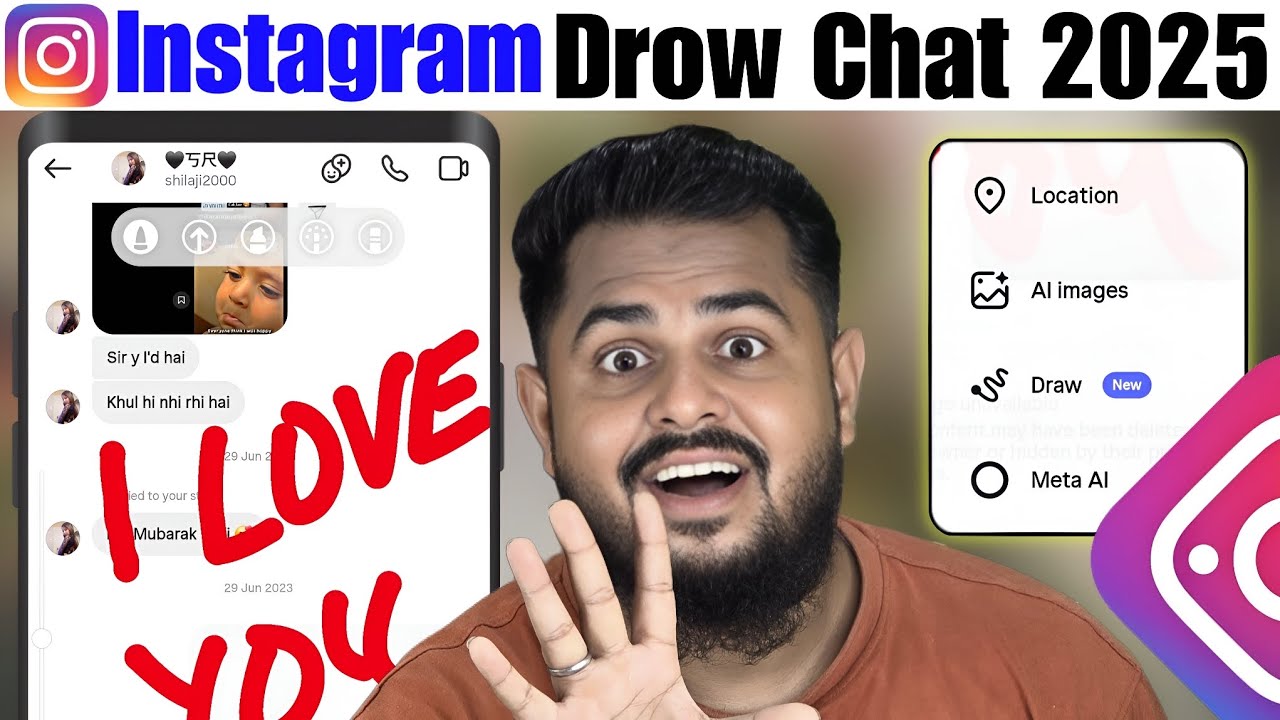 Instagram Chat me Drow Kaise Kare 🔥[ New Update ] How To Drow In Instagram Chat 2025