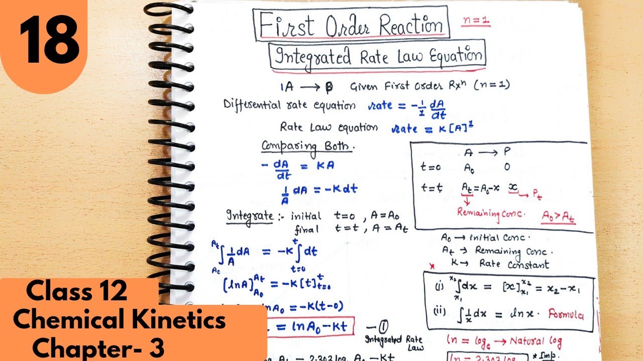 18) First order reaction| Integrated rate law equation| Chemical kinetics class12 #neet #jee #cbse