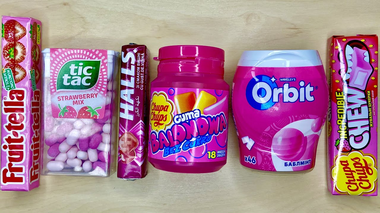 Some Lot's Of Tic Tac Chupa Chups Orbit Fruit-tella | Sweet Unpacking | ASMRfood | Satisfying Video