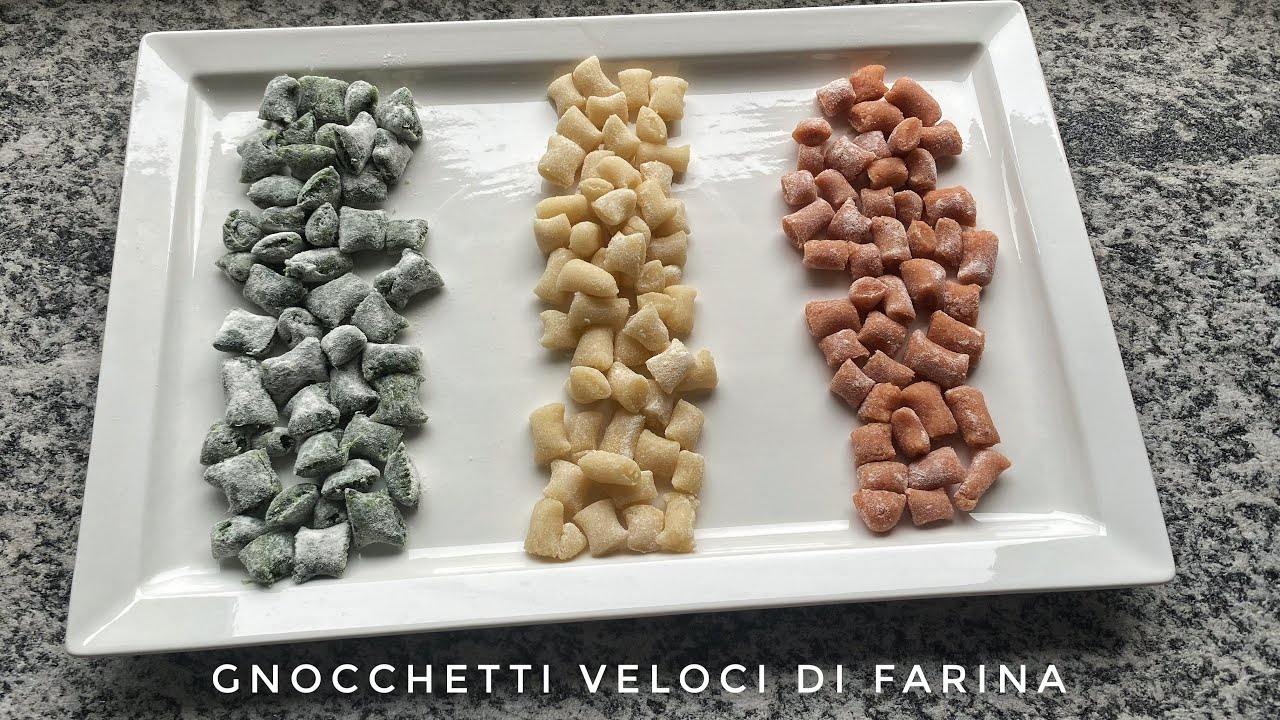 Chicche tricolore | Senza patate e morbidi
